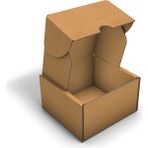 Fark Kutu Ondüle 10X10X6 cm E-Ticaret Kargo Gönderi Kutusu - Kraft - 100 Adet