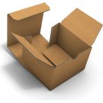Fark Kutu Ondüle 9X9X5,5 cm E-Ticaret Kargo Gönderi Kutusu - Kraft - 25 Adet