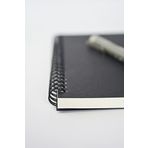 Fark Tanıtım Çizgili A5 15x21 cm 60 Yaprak 90 gr Ivory Kağıt Siyah Kapak Spiralli Defter
