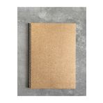 Fark Tanıtım Çizgili Spiralli Defter, A4 Boyut (21X29,7 CM), 60 Yaprak (120 SAYFA), Kahverengi Kapak
