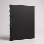 Fark Tanıtım Çizgili Spiralli Not Defteri, A4 Boyut (21x29,7 cm), 60 Yaprak, 90gr. Ivory Kağıt, Ofis İçin İdeal (Siyah Kapak)