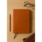 Fark Tanıtım Çizgisiz Not Defteri, Taba Termo Deri Kapaklı Defter, 128 Yaprak A5 Defter, Kırtasiye (14CM x 21 Cm) - Standart