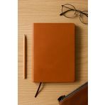 Fark Tanıtım Çizgisiz Not Defteri, Taba Termo Deri Kapaklı Defter, 128 Yaprak A5 Defter, Ofis ve Kırtasiye (14cm x 21 cm) (Taba Kapak)