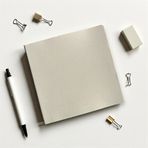 Fark Tanıtım Defter, Çizgisiz Not Defteri – PU Deri Not Defteri – 16,5x16,5 cm, 96 Yaprak (192 Sayfa), 90 gr Ivory Kağıt, Esnek Kapak, Ofis ve Kırtasiye (Kırık Beyaz)