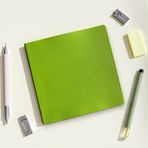 Fark Tanıtım Defter, Noktalı Not Defteri – PU Deri Not Defteri – 16,5x16,5 cm, 96 Yaprak (192 Sayfa), 90 gr Ivory Kağıt, Esnek Kapak, Ofis ve Kırtasiye (Fıstık Yeşili)