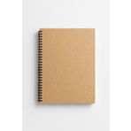 Fark Tanıtım Kraft Kapaklı Çizgili Defter, A5 Spiralli Defter, 60 Yaprak(120 SAYFA)