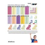 Farklı Bi Kağıt Renkli Çarpım Tablosu Statik Akıllı Kağıt Tahta 85x85cm