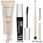 Farmasi BB Krem 02 30 ml Zen Maskara 8 ml Asansörlü Göz Kalemi 01 Siyah - BBKREM 02