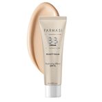 FARMASi Makyaj BB Krem Güzellik Balsamı, Tam Kapsayıcı Fondöten, Kapatıcı, Nemlendirici BB Krem, Tüm Cilt Tipleri için 1 fl oz / 30 ml (Açık ila Orta)