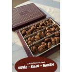 Farmio Hediyelik Çikolata Kaplı Kuruyemiş 350GR – Kaju, Badem, Ceviz - Sütlü Çikolata Kaplı Kakaolu Draje - 350 gr