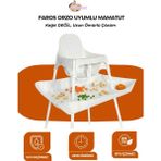 Faros Orzo Mama Sandalyesi Uyumlu MamaTut | Uzun Ömürlü, Su Geçirmez | Sandalye Dahil Değildir - Beyaz