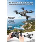 FaroxTech S6 Kumandalı, Katlanabilir, Profesyonel Hd Kamera, Wifi, Fpv Fotoğraf Quadcopter Selfie Drone