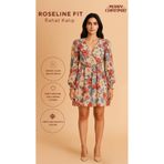 FARREN Kadın Floral Desenli Şifon Mini Elbise – Roseline Fit, Pamuk Astar, Nefes Alan Dokuma