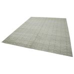 Fas Gri Geometrik Yün El Yapımı Halı 244x300 Cm