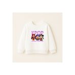 fasardi Kpop Demon Hunters Huntrix Zoey Rumi Mira Baskılı Oversize Şardonsuz Uzun Kollu Kız Çocuk Sweatshirt