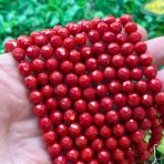 Fasetli Küre Doğal Mercan Taşı 8 Mm