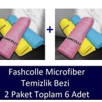 Fashcolle Mikrofiber Temizlik Bezi 3'lü x 2 Paket Toplam 6 Adet