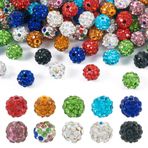 Fashewelry 100 adet elmas taklidi kil boncuk 8mm karışık renk disko topu polimer kil yuvarlak Bubblegum boncuk boncuklu kalem boyunluklar anahtarlık çanta zincir takı yapımı