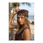 FASHION COCKTAIL Coachella Stili Deniz Kabuklu Delikli Makrome Saç Filesi Örgü Saç Bonesi Bohem Boho File Saç Bandı Aksesuarı Tatil Plaj Sahil Şapka Başlık Bere