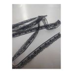 FASHİON DANTEL Likrasız Naylon Dantel Güpür EN 1,6 cm Boy 5 Metre Siyah Kenar Dantel