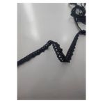 FASHİON DANTEL Pamuk Kopanaki Dantel 5 Mt 1 Cm Eninde Siyah