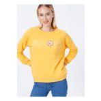 Fashion Friends 22K0573K1 Baskılı Hardal Kadın Sweatshirt
