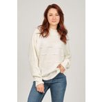 Fashion Friends 5373505 Balıkçı Yaka Yarasa Kol Ekru Kadın Kazak