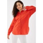 Fashion Friends Etek Ucu Püsküllü Kadın Gömlek 25Y0390K1 - Kırmızı - XS