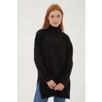 Fashion Friends Kadın Balıkçı Yaka Uzun Kazak 23K0280K1 Siyah