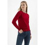Fashion Friends Kadın Bisiklet Yaka Kazak 23K0245K1 Bordo XS