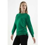 Fashion Friends Kadın Bisiklet Yaka Kazak K0242K1 Yeşil XS