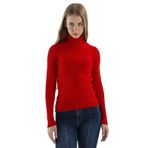 Fashion Friends Kadın Fitilli Balıkçı Yaka Kazak 23K0288K1 Kırmızı L