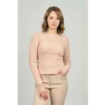 Fashion Friends Kadın Fitilli Bisiklet Yaka Kazak 23K0290K1 Pudra