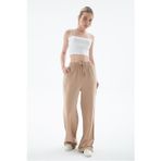 Fashıon Frıends Kadın Geniş Paça Keten Pantolon 25Y0608k1