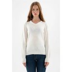 Fashion Friends Kadın Kazak Ekru 23K0244K1 - XL