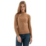 Fashion Friends Kadın Pencere Detaylı Kazak 23K0167K1 Camel XS