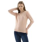 Fashion Friends Kadın V Yaka Kazak 23K0244K1 Pudra XS