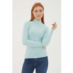 Fashion Friends Kadın Yarım Balıkçı Kazak 23K0389K1 Mint XS