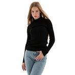 Fashion Friends Kadın Yarım Balıkçı Kazak 23K0389K1 Siyah L