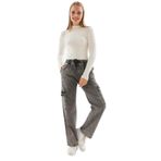 FASHION FRIENDS Kadın Yüksek Bel Slim Fit Pantolon, Antrasit, XL