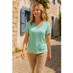 Fashion Friends Pamuklu Regular Fit Dantel Detaylı V Yaka Bluz BLUZ 25Y1201K1