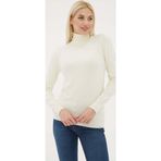 Fashion Friends Regular Fit Balıkçı Yaka Bayan Kazak 25K0780K1 EKRU