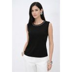 Fashion Friends Regular Fit Taşlı Bisiklet Yaka Atlet Bayan Atlet 26Y0140K1 - Siyah - M