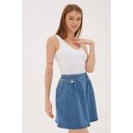Fashion Friends Regular Fit Yuvarlak Yaka Kalın Askılı Örme Atlet Bayan Atlet 24Y0535K1 - Beyaz