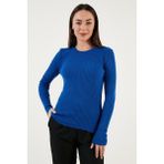 Fashion Friends Slim Fit Bisiklet Yaka Kazak Bayan Kazak 23K0290K1 - Saks