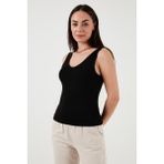 Fashion Friends Streç Regular Fit Kalın Askılı Atlet Bayan Atlet 24Y0676K1 - Siyah - M