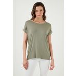 Fashion Friends Streç Regular Fit Yuvarlak Yaka Bluz BLUZ 25Y0194K1