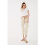 Fashion Friends Yüksek Bel Regular Fit Jogger Kargo Bayan Pantolon 24Y0311K1 BEJ