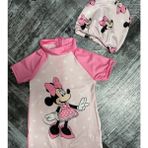Fashion Junior Kız Çocuk Pembe Mickey Desenli Mayo - 606-Pembe - 104 - 110 cm