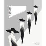 Fashion Runway B&W Unlined Notebook – 7,5x9,25 in - 100 pages: Black & White Cover Design | Unlined Sketchbook & Composition Journal for Women, Teens, ... with Aesthetic Silhouette Corner Graphic.